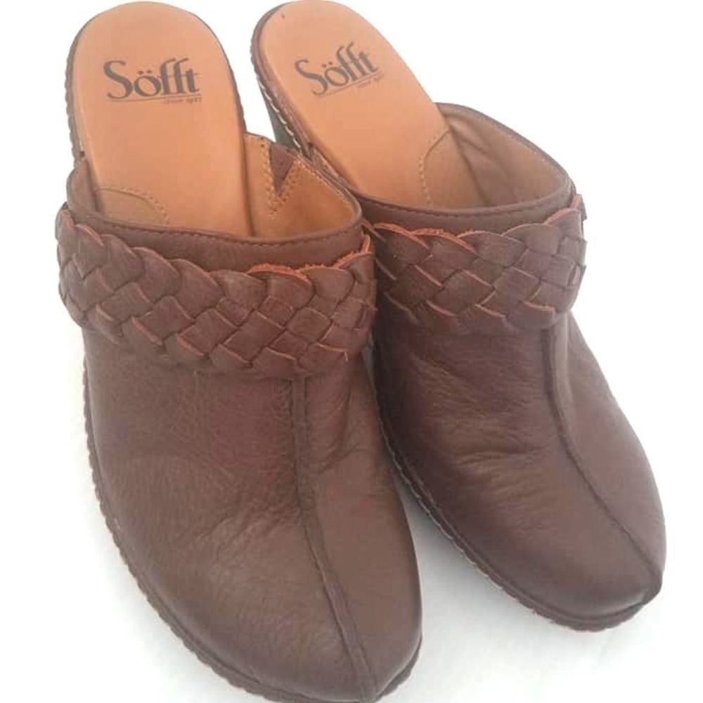 New Sofft Clogs leather women's shoes size 6.5